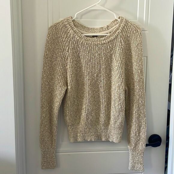 Free People Cream Crew Neck Sweater - Picture 1 of 6